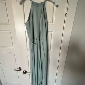 Size 8 David’s Bridal Dusty Sage Chiffon Bridesmaid Dress
